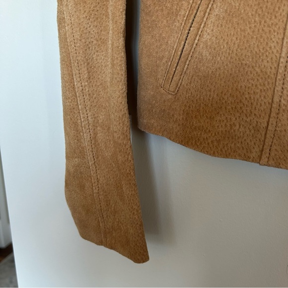 Tan Faux Suede Jacket with Gold Detail - Picture 4 of 7